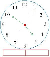 Clock showing time