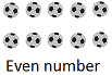 Even number Even number