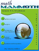 cover for Math Mammoth Grade 7-A Complete Worktext