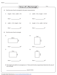 Area of Rectangles