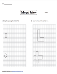 Enlarging or Reducing Shapes Using the Scale Factor