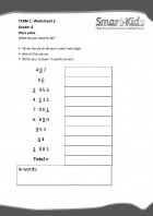 Grade 4 Maths Worksheet: Place value